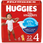 44 Count Huggies Size 4 Diapers, Little Snugglers Baby Diapers, Size 4 (22-37