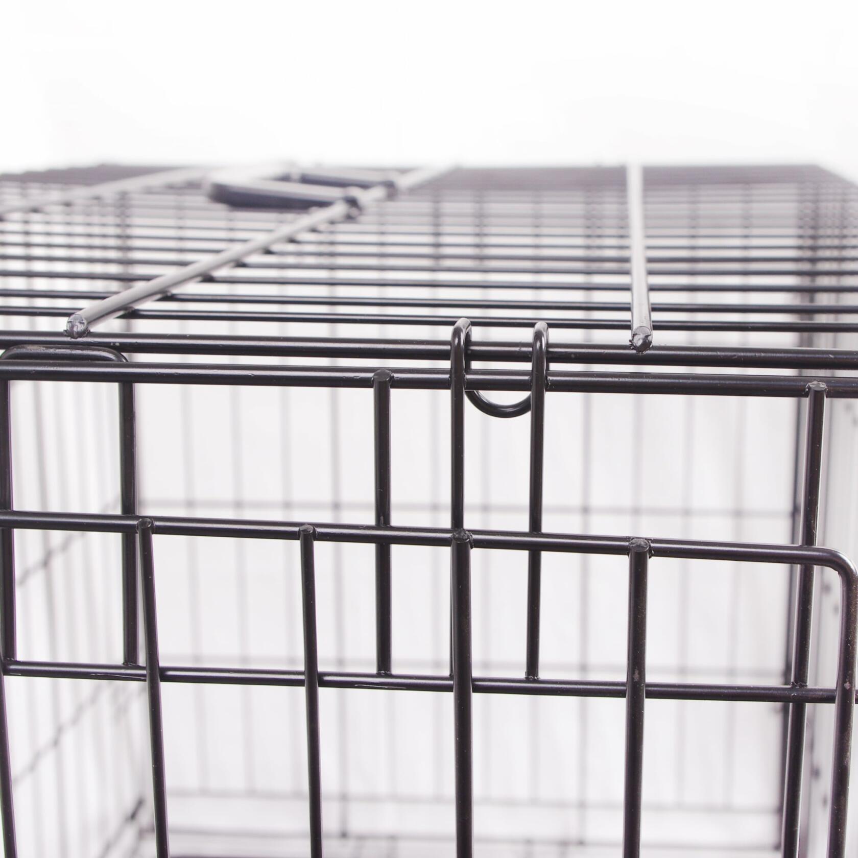 FOURPAW Durable,  35.6 x 22 x 24.5 Inches Foldable Metal Wire Dog Crate with