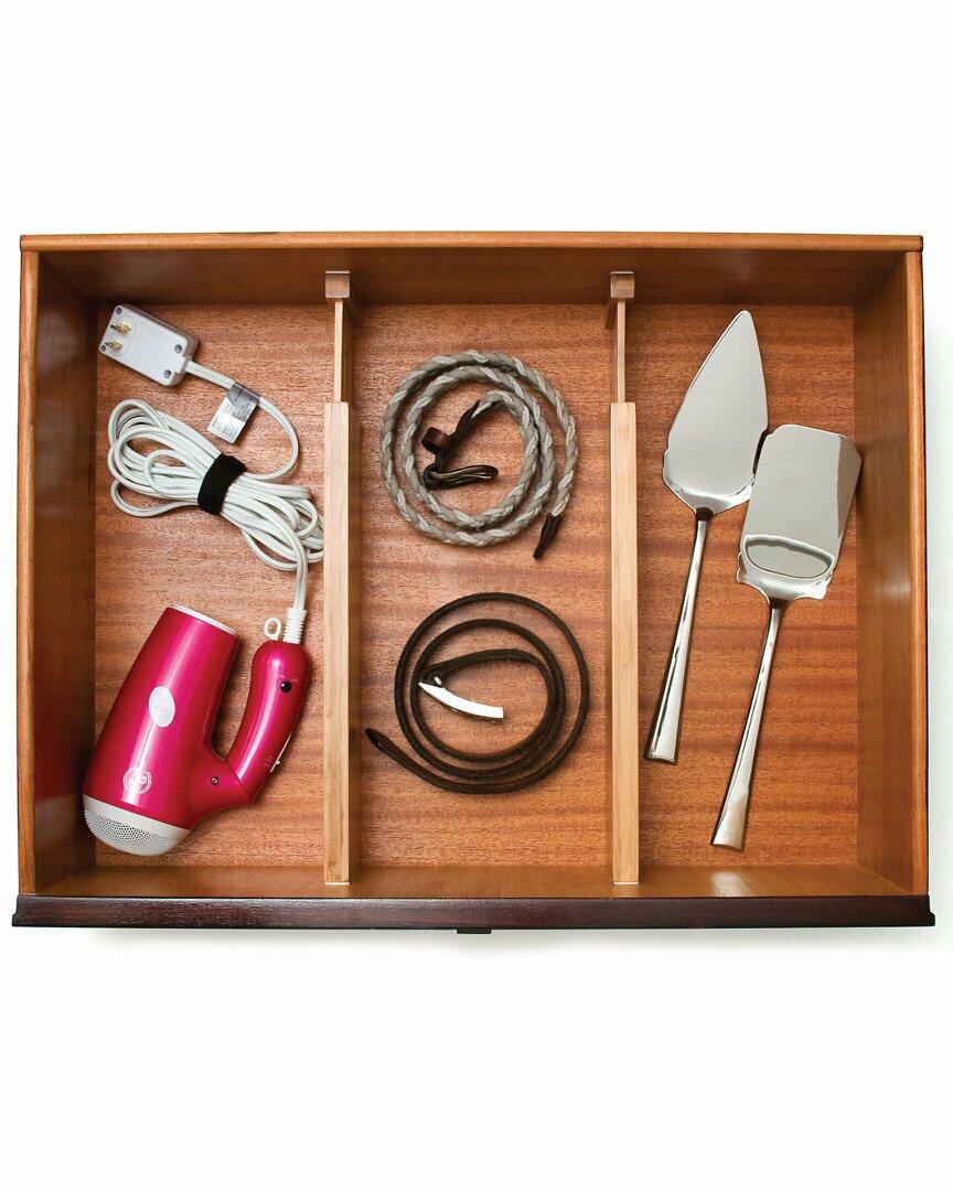 Bamboo Dresser Drawer Dividers - Set of Two (Natural) (4.25"H x .75"W x