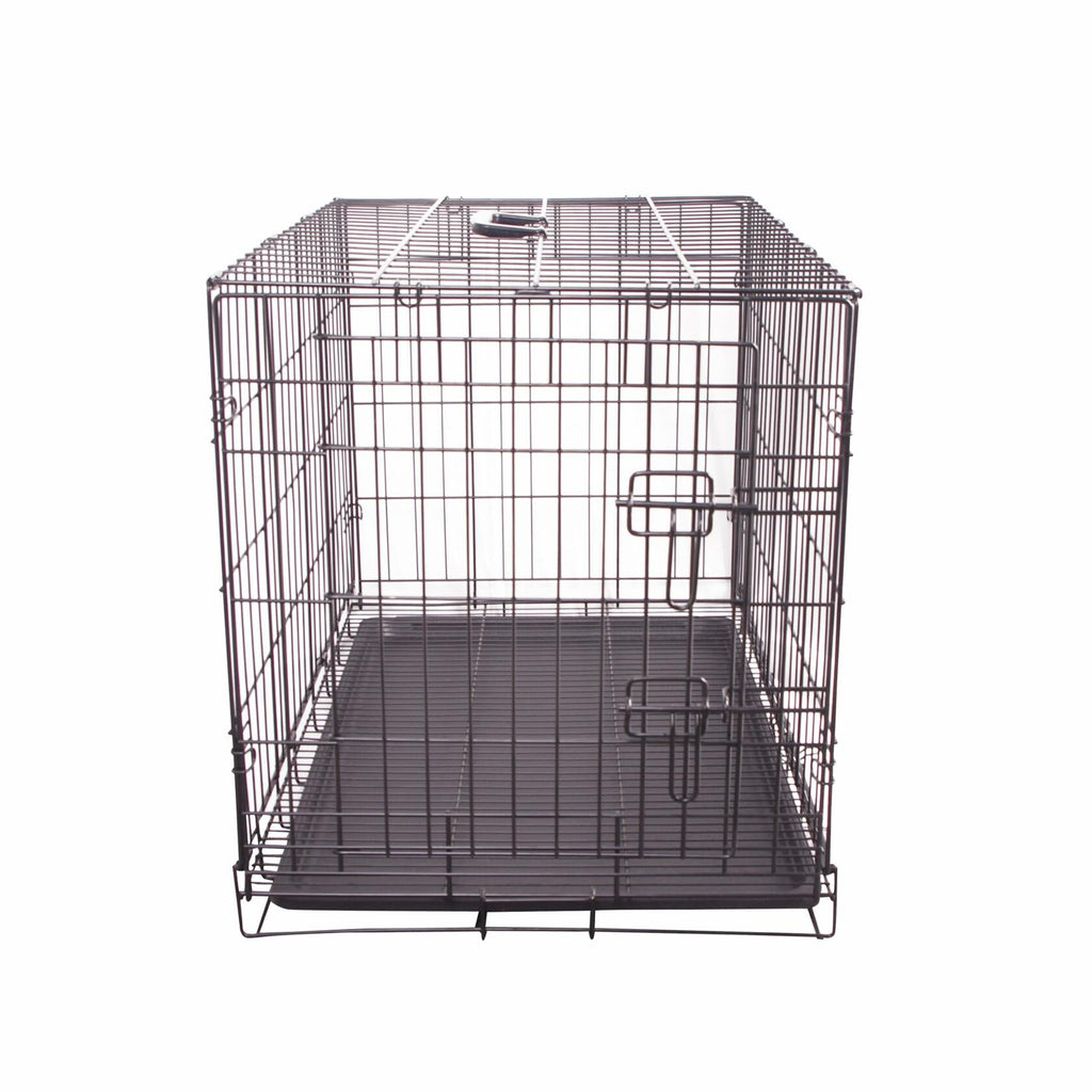 FOURPAW Durable,  35.6 x 22 x 24.5 Inches Foldable Metal Wire Dog Crate with