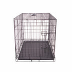 FOURPAW Durable,  35.6 x 22 x 24.5 Inches Foldable Metal Wire Dog Crate with