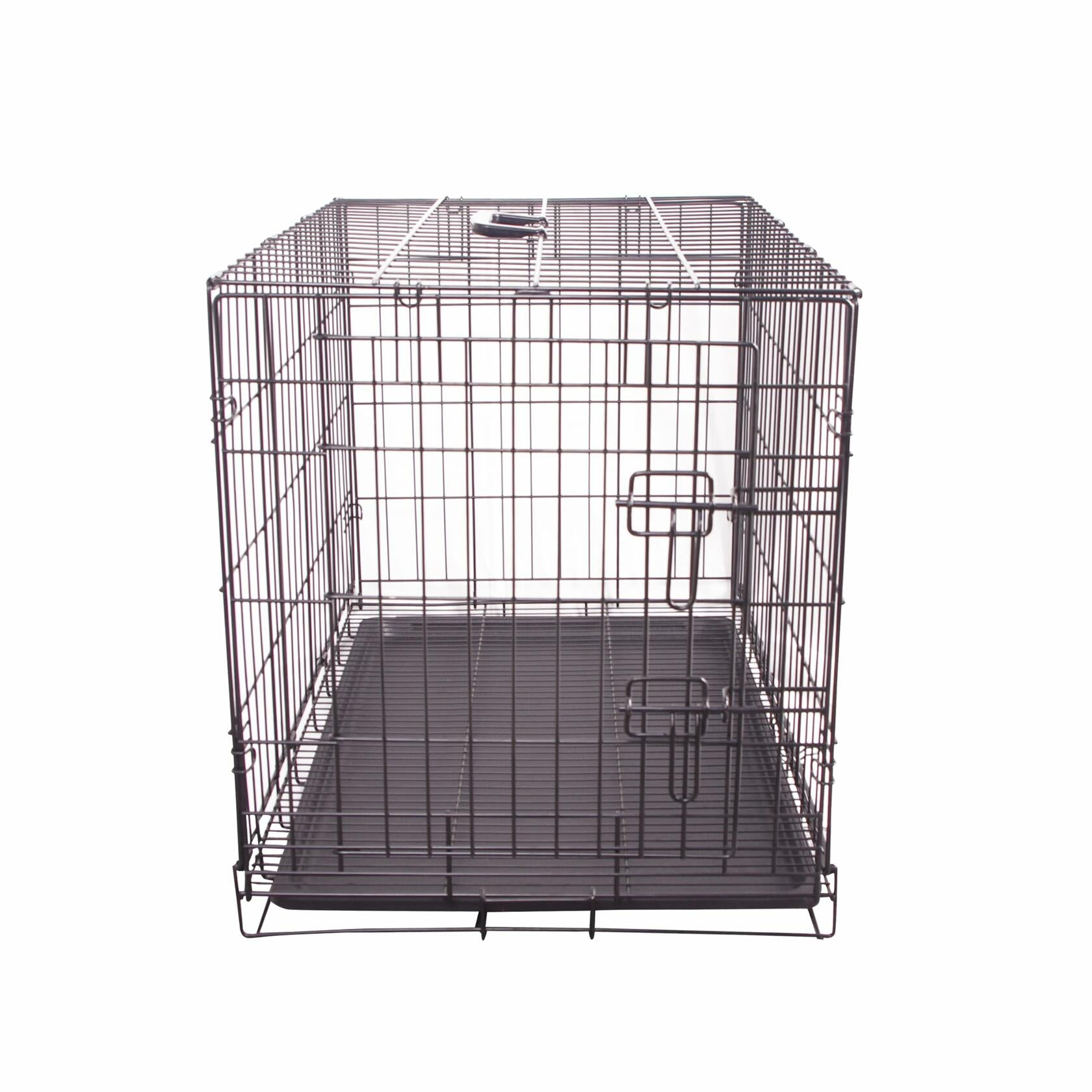 FOURPAW Durable,  35.6 x 22 x 24.5 Inches Foldable Metal Wire Dog Crate with