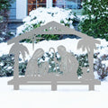 RealSteel Outdoor Nativity Scene Metal Yard Art | O Holy Night Christmas Lawn