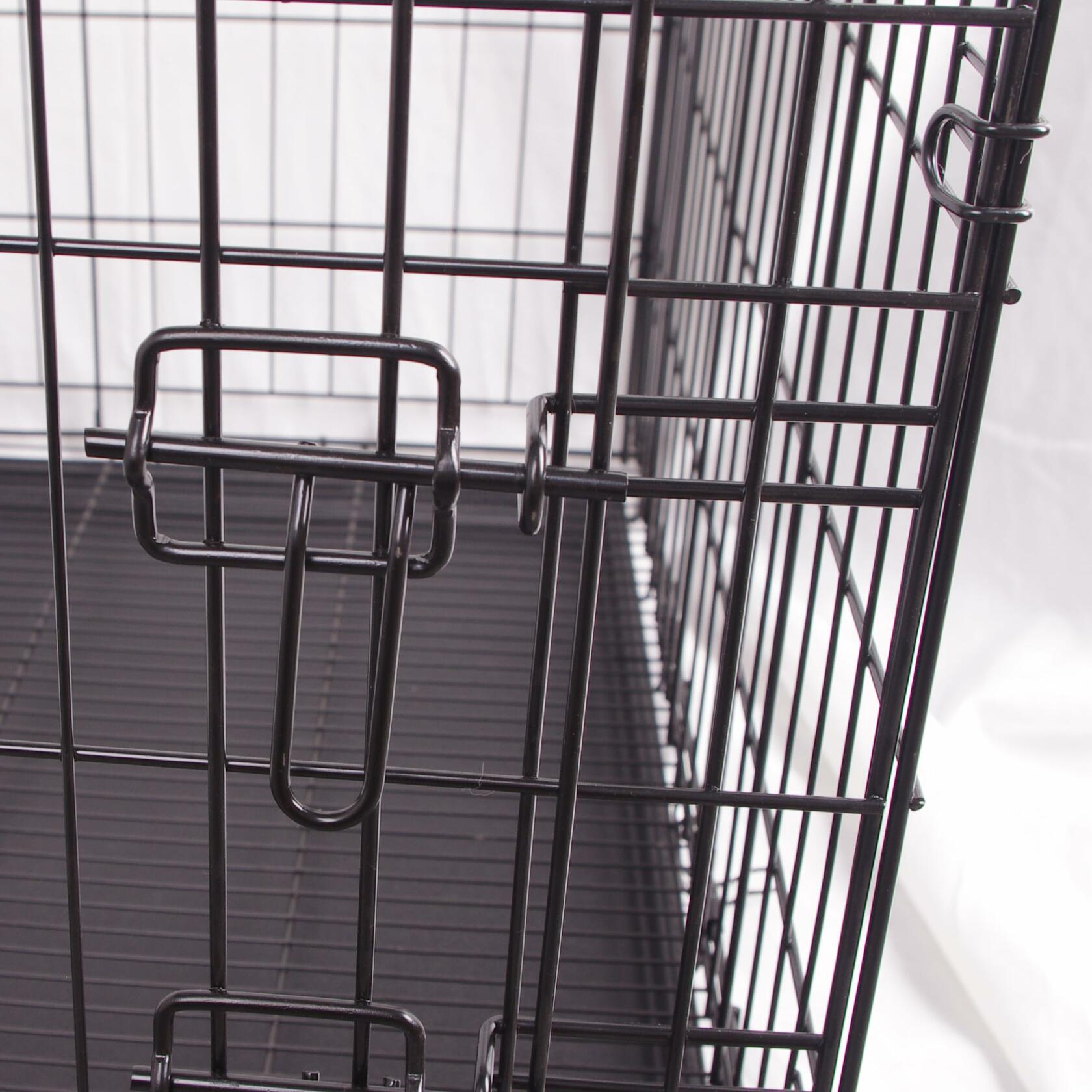 FOURPAW Durable,  35.6 x 22 x 24.5 Inches Foldable Metal Wire Dog Crate with