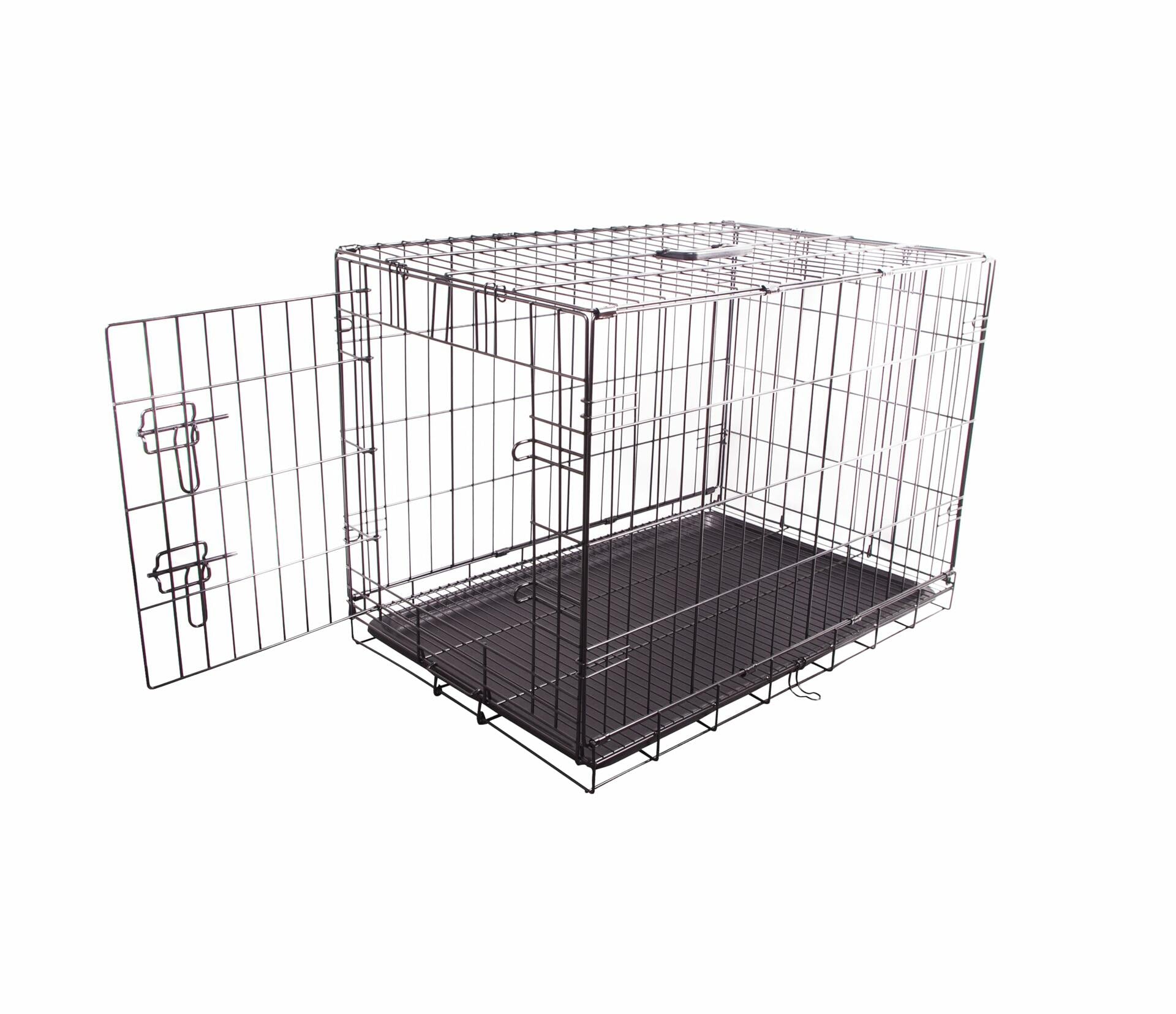FOURPAW Durable,  35.6 x 22 x 24.5 Inches Foldable Metal Wire Dog Crate with