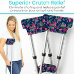 Vive Premium Crutch Pads & Hand Grips - Comfortable, Breathable, Machine