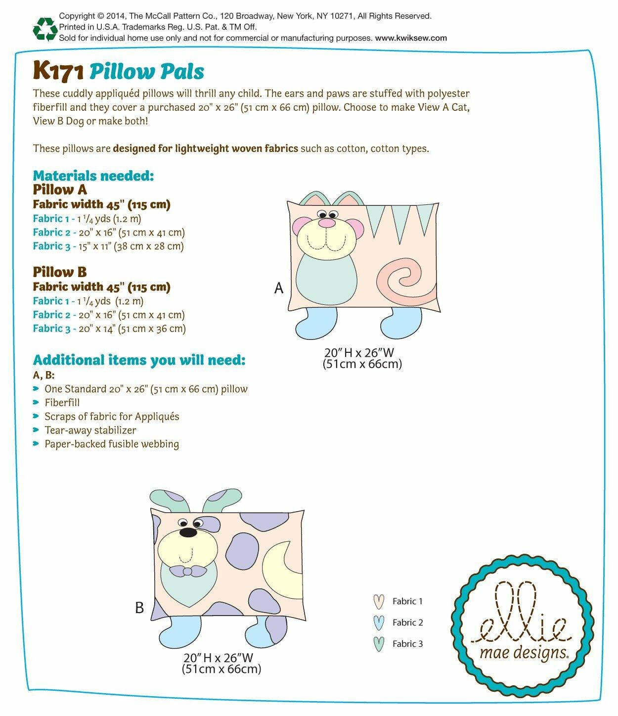 KWIK-SEW PATTERNS K0171 Pillows, One Size Only