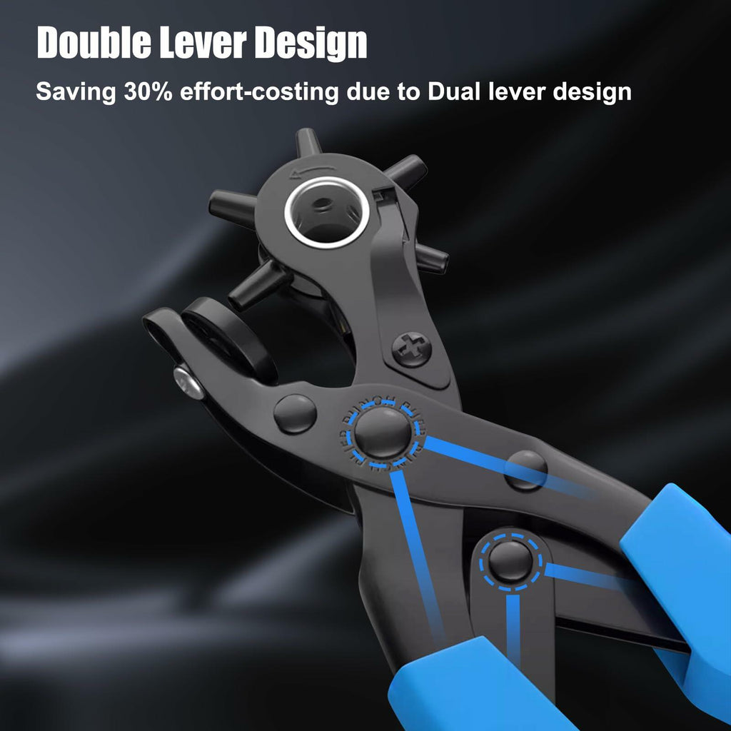 Diyife Professional Leather Hole Puncher, Full Set Punch Tool Kits for Belt,