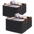 4 Pack CHICVITA Storage Baskets for Shelves, Large Fabric Storage Bins with