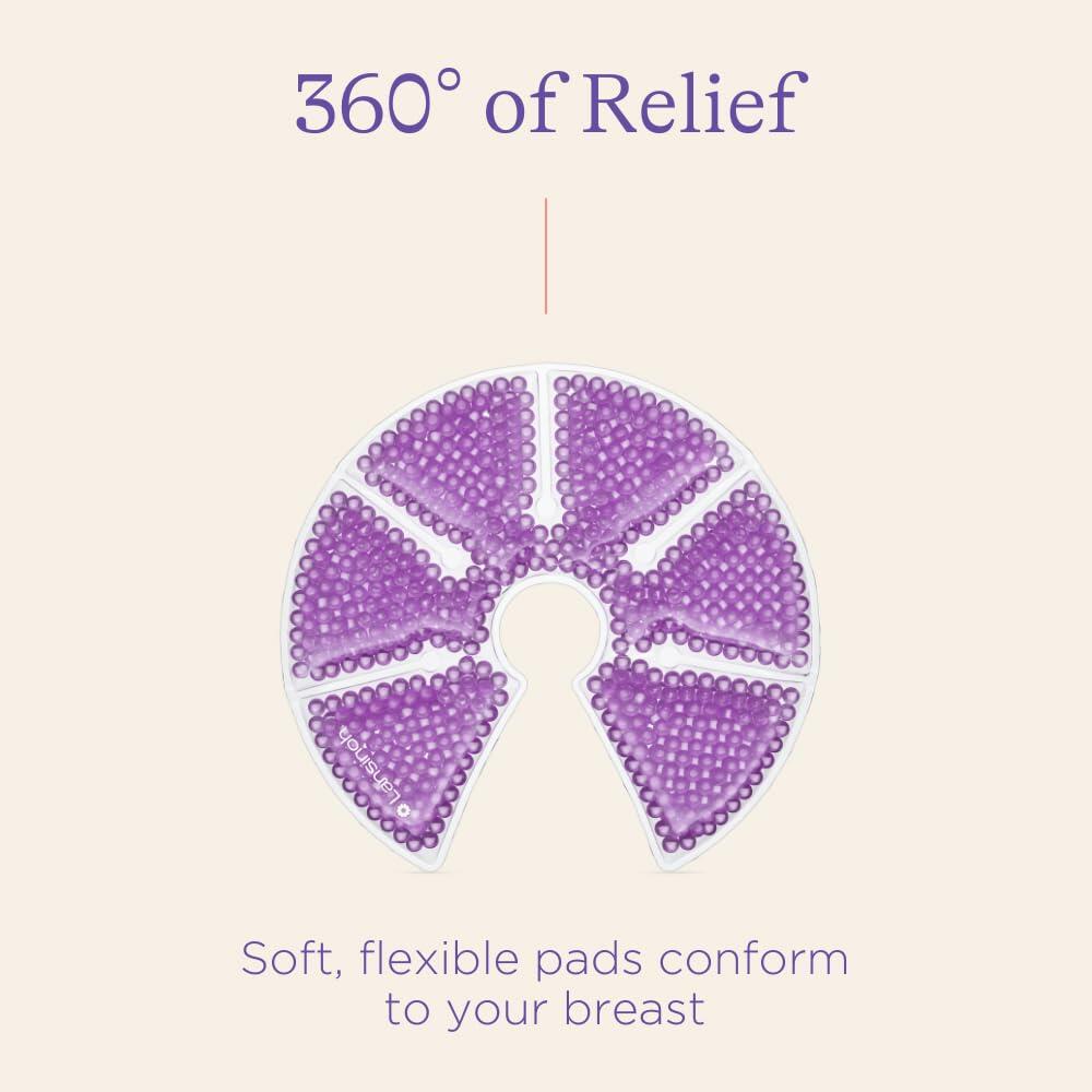 Lansinoh Breast Therapy Packs, Hot and Cold Breast-Pads with 2 Soft Covers,