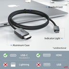 uni USB C to HDMI Cable, [4K, High-Speed] USB Type C to HDMI Cable for Home