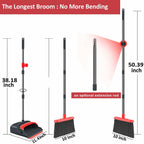kelamayi Upgrade Broom and Dustpan Set Broom with Dustpan Combo Set, Large Size