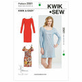Kwik Sew K3561 Dresses Sewing Pattern, Size XS-S-M-L-XL