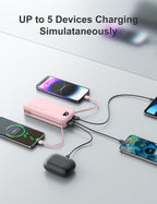 aonidi 20000mAh Ultra-Portable-Charger-Power-Bank PD20W with Built in Cables&AC