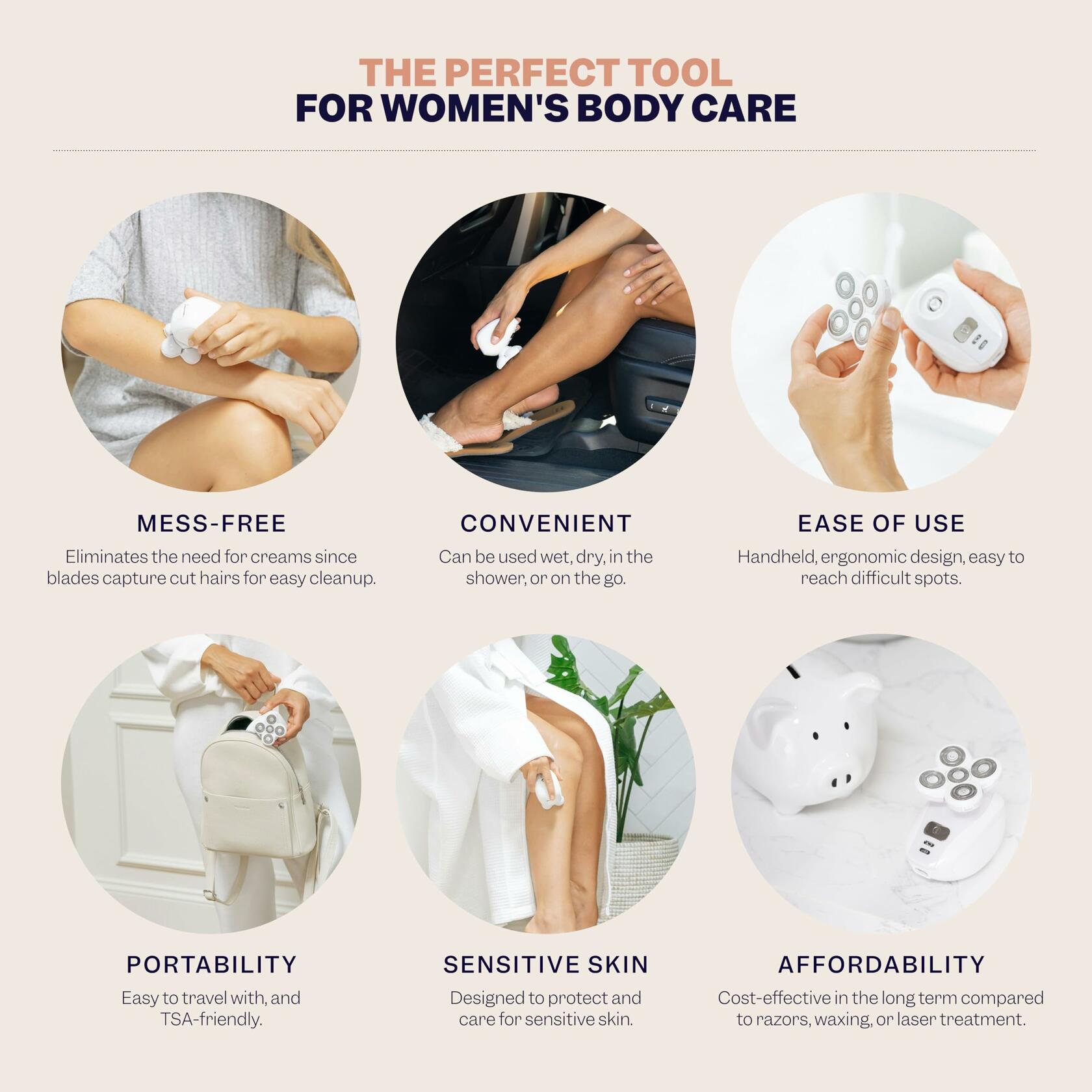 Freebird FlexSeries Electric Razor for Women - Silk Smooth Legs, Body Hair, &