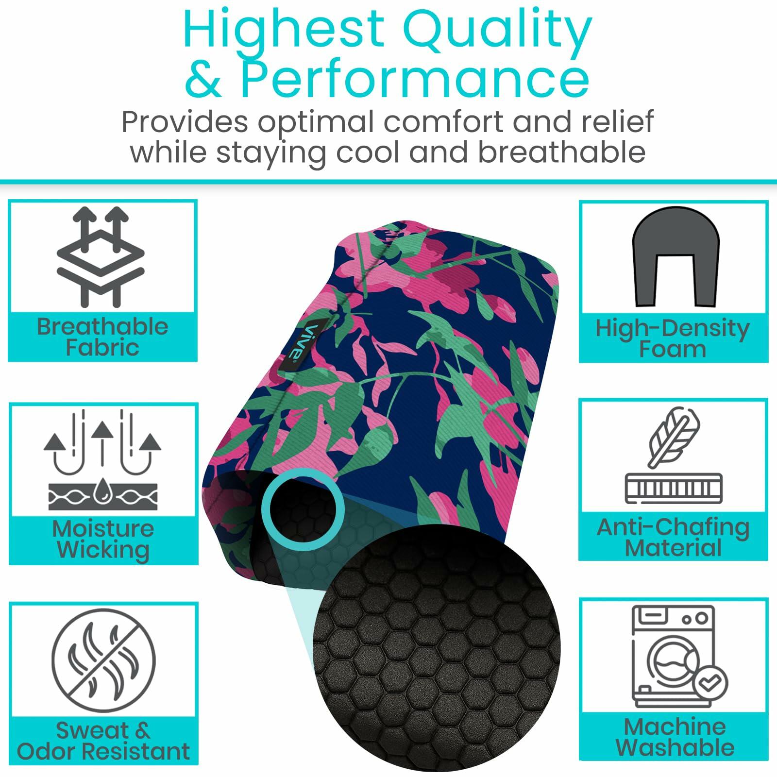 Vive Premium Crutch Pads & Hand Grips - Comfortable, Breathable, Machine