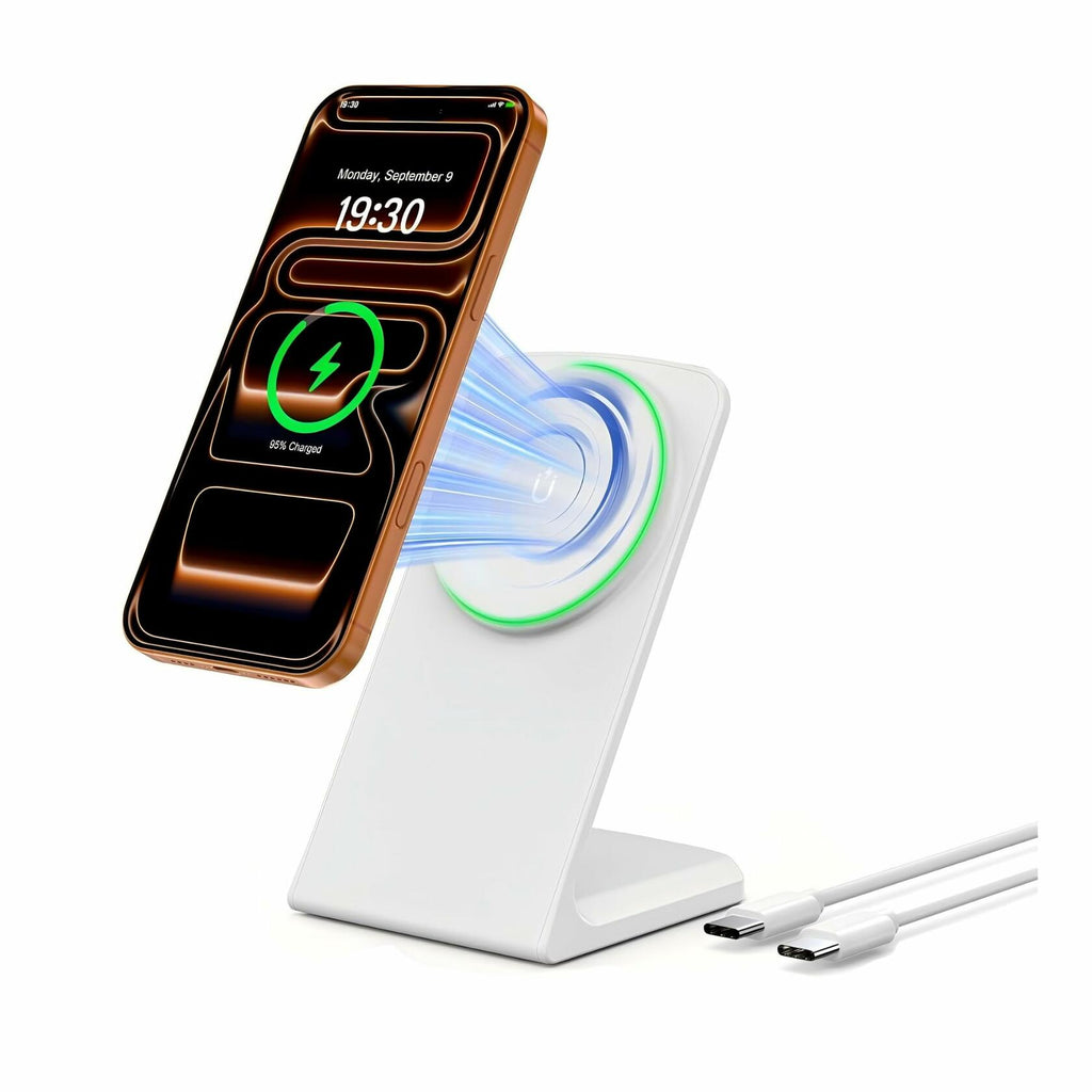 Mag Safe Charger Stand for iPhone: Qi-Certified Fast Magnetic Wireless Charging