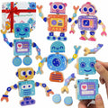 Robots Wooden Snap-Together Building Toys – 28-Piece STEM Montessori Educational