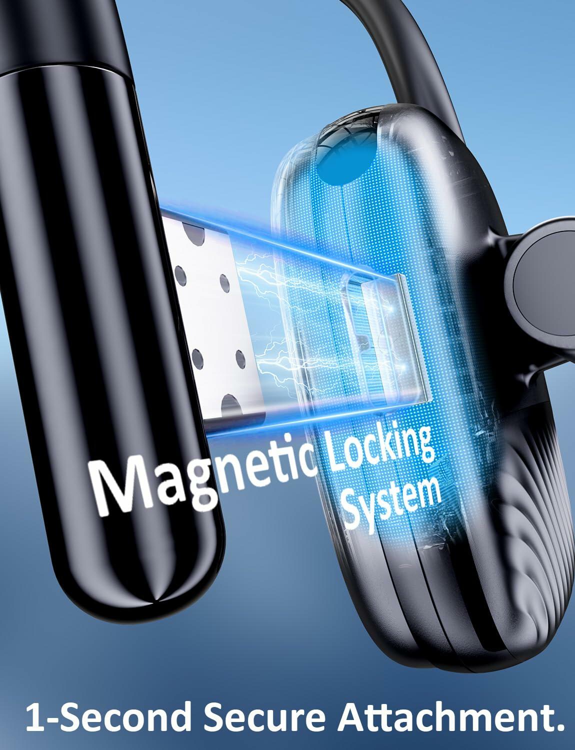Magnetic Phone Holder Neck Mount: Hands Free Chest Stand with Fixed Strap for