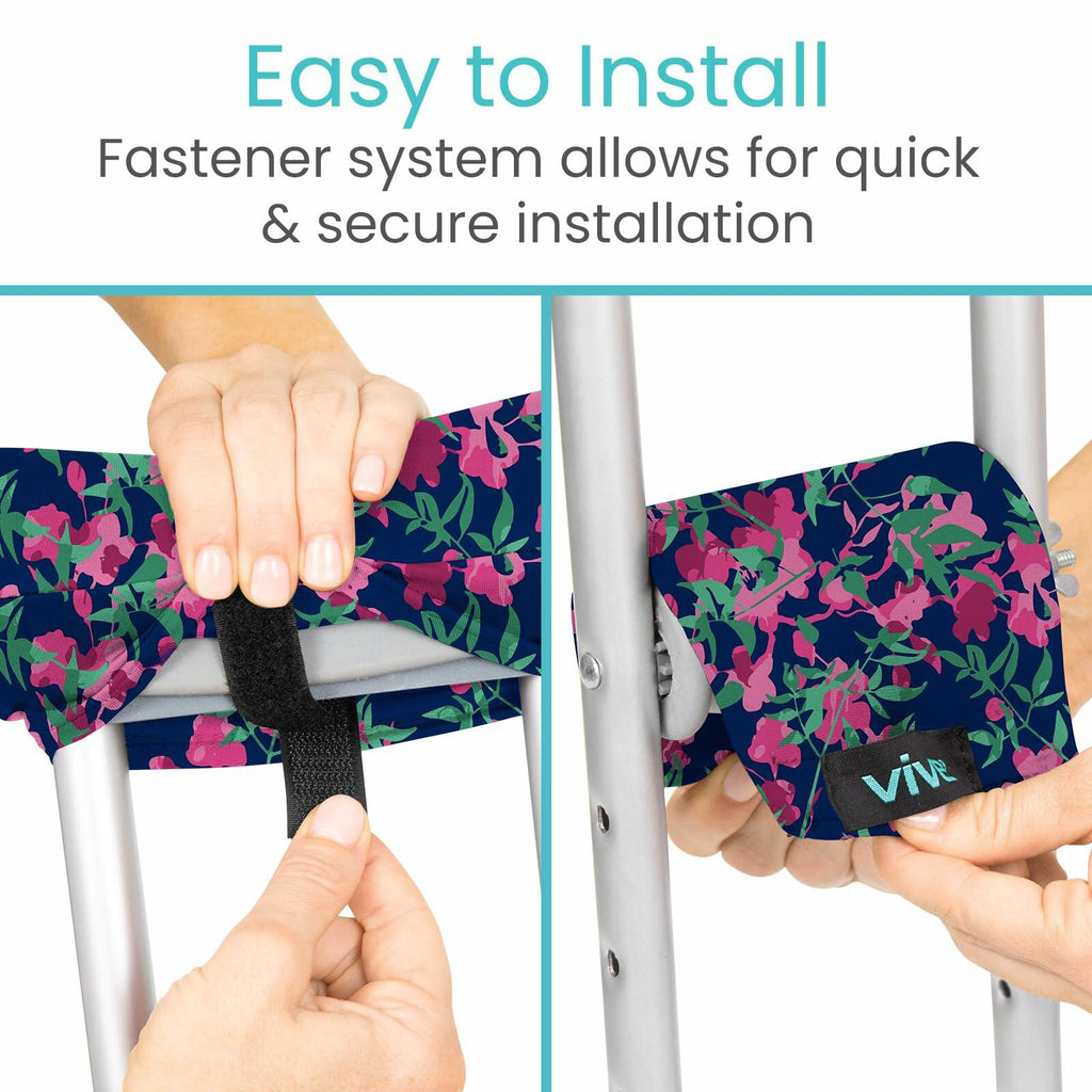 Vive Premium Crutch Pads & Hand Grips - Comfortable, Breathable, Machine