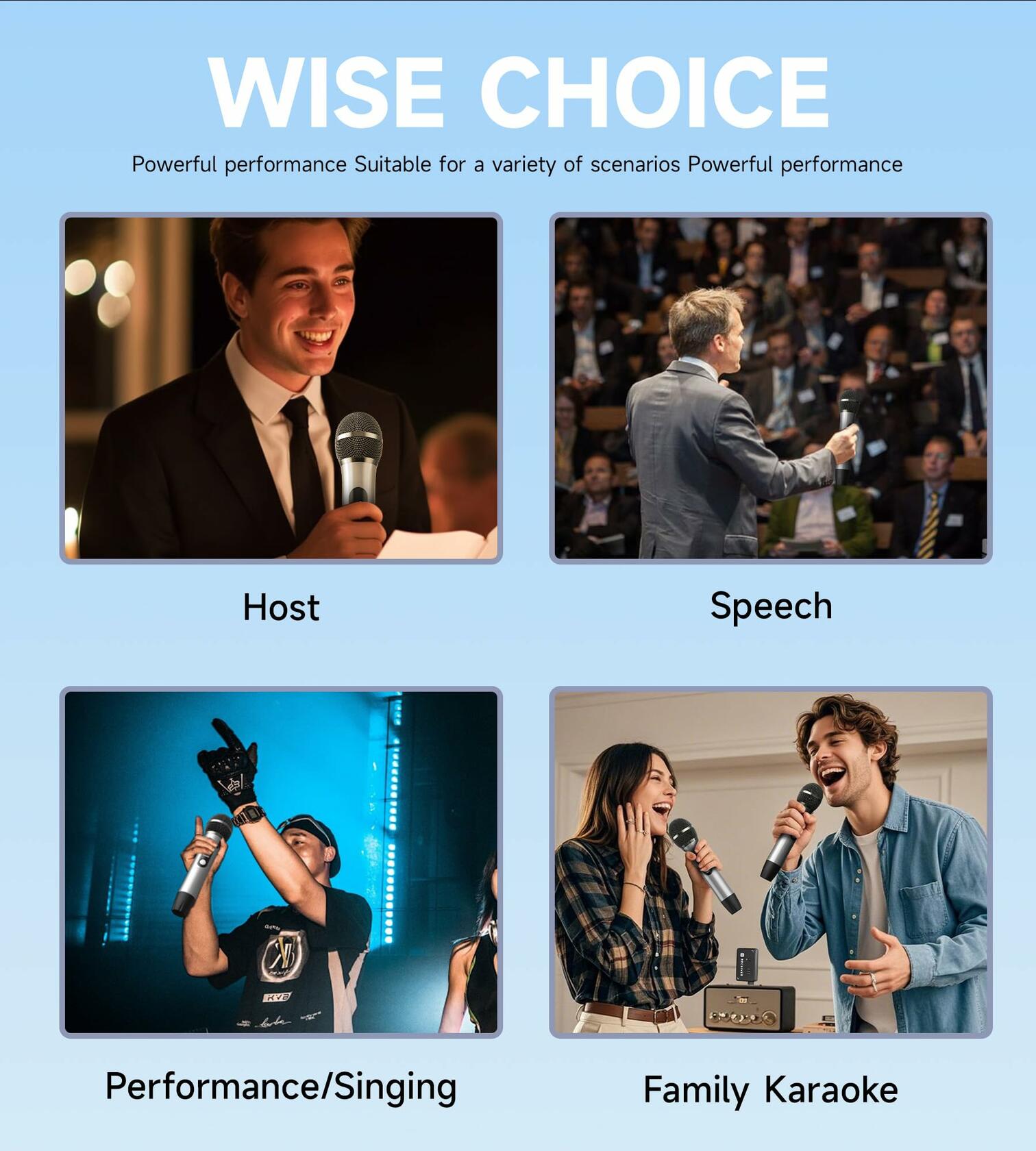 Wireless Microphones, Wireless Microphone with One-to-One Chip Connection, 40H