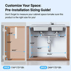 TISTAYA Under Sink Organizer, Metal Under Sink Organizers and Storage, Slide Out