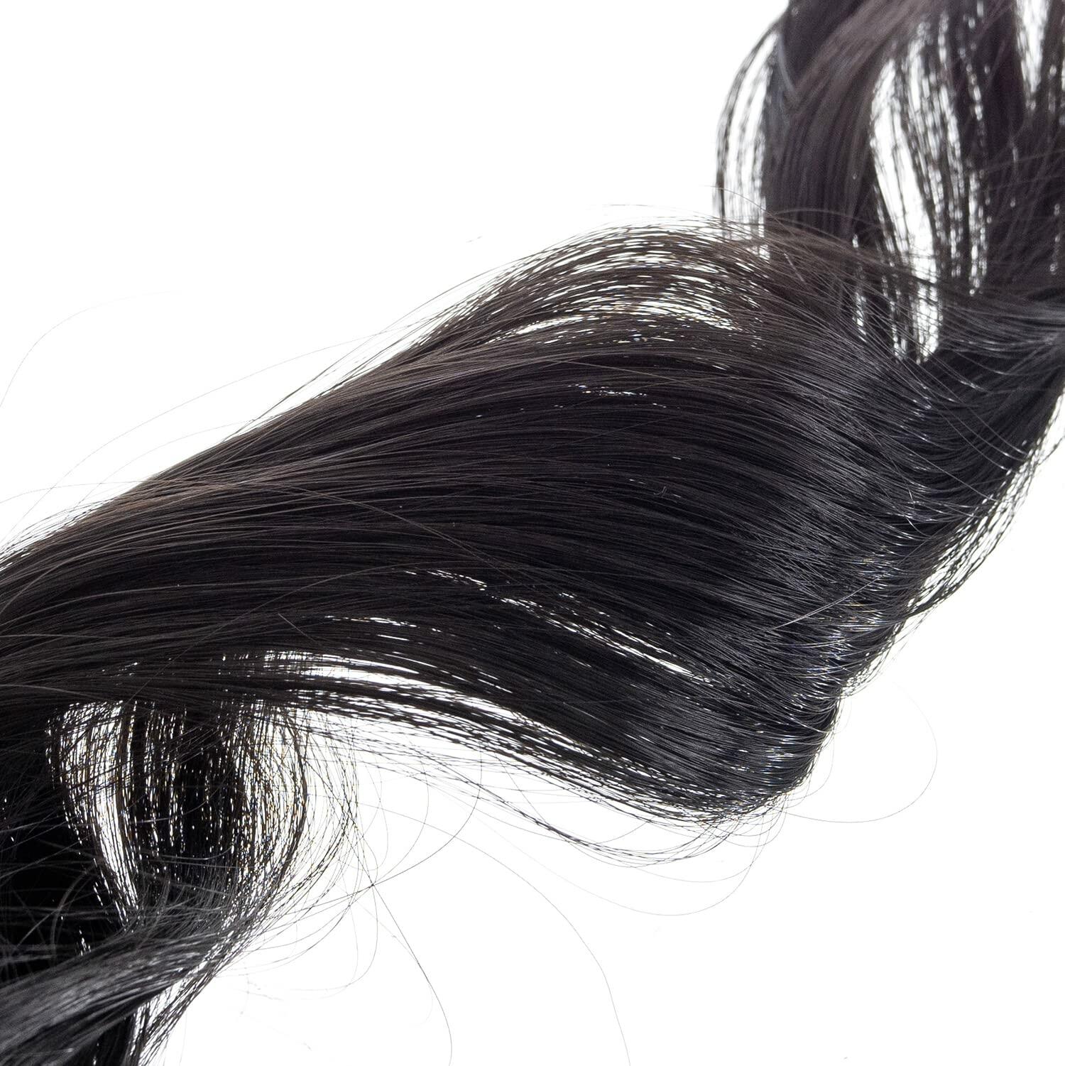 SWACC 12 Pcs Curly Wavy One Color Party Highlights Clip on in Hair Extensions