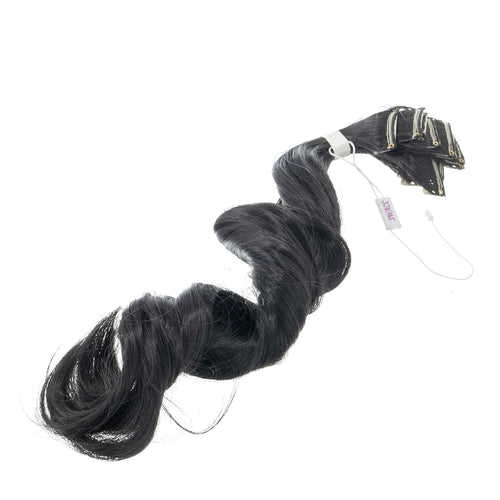 SWACC 12 Pcs Curly Wavy One Color Party Highlights Clip on in Hair Extensions