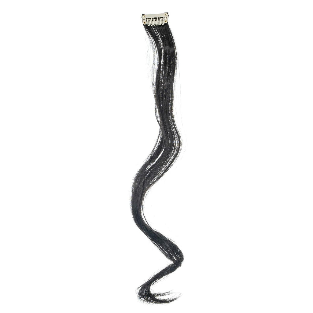 SWACC 12 Pcs Curly Wavy One Color Party Highlights Clip on in Hair Extensions