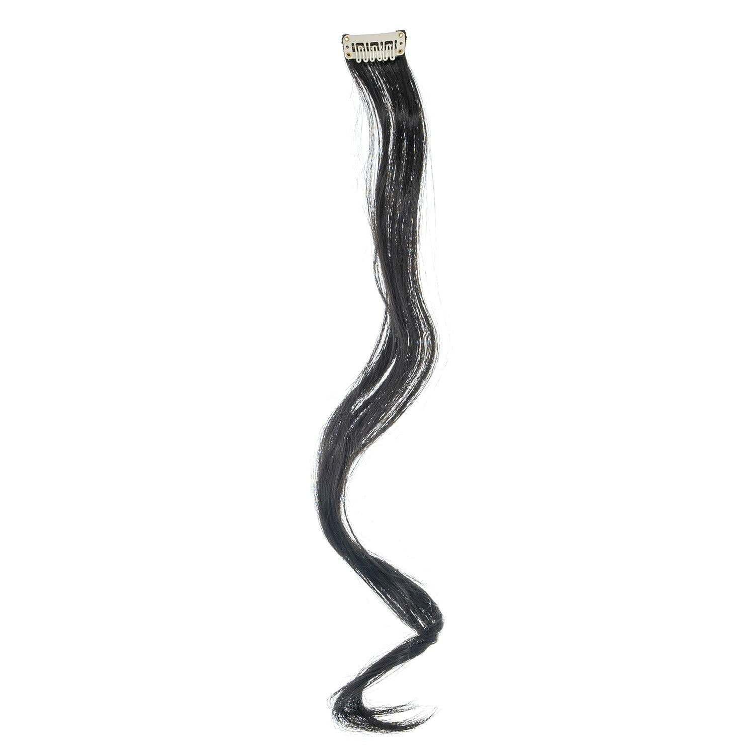 SWACC 12 Pcs Curly Wavy One Color Party Highlights Clip on in Hair Extensions