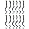 SWACC 12 Pcs Curly Wavy One Color Party Highlights Clip on in Hair Extensions