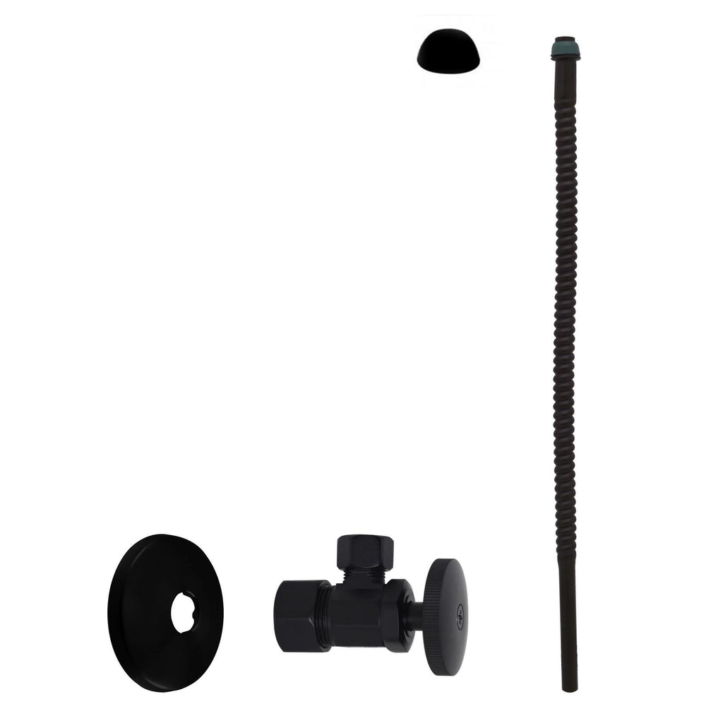 Westbrass D105K15-62 5/8" x 3/8" OD x 15" Corrugated Riser Supply Line Kit with