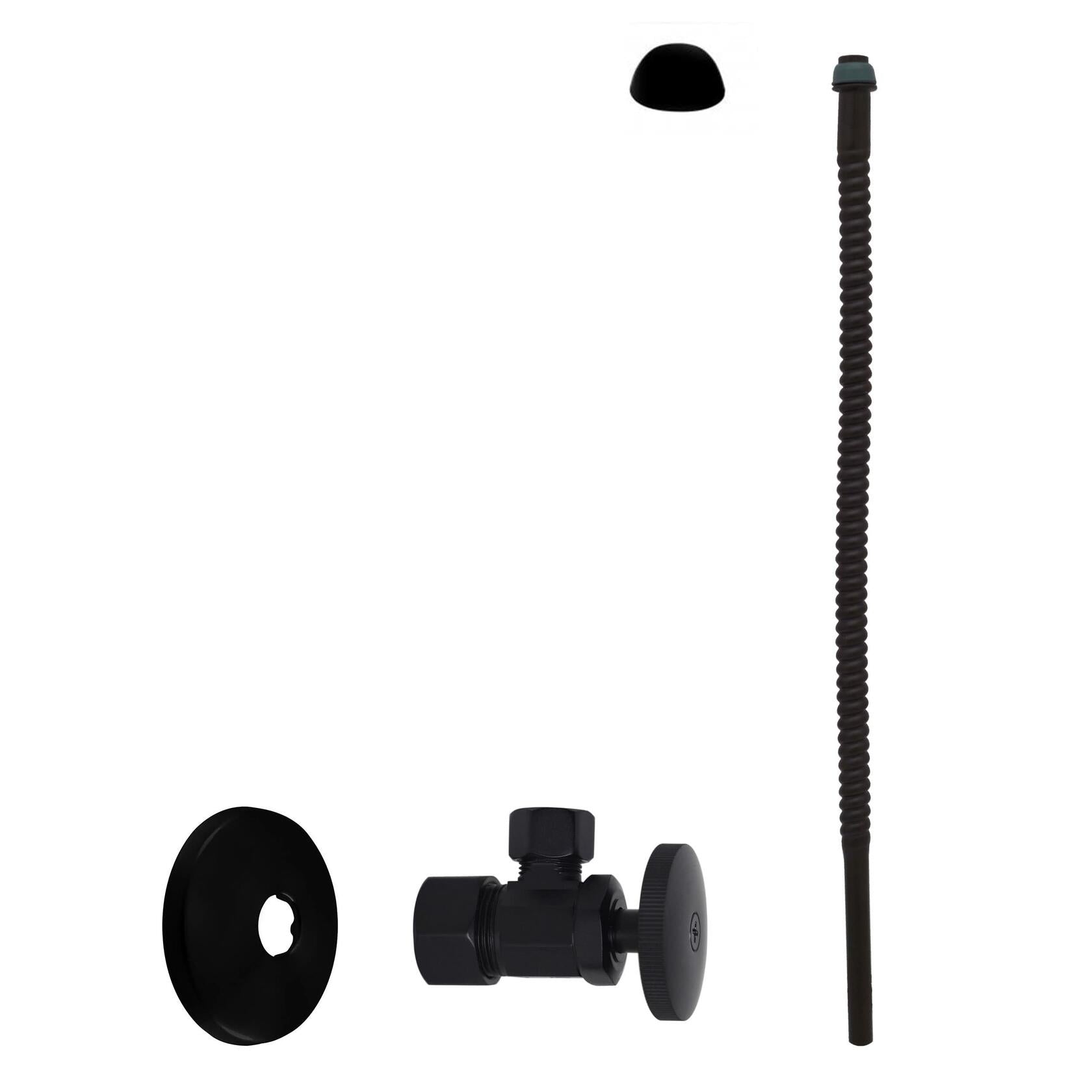 Westbrass D105K15-62 5/8" x 3/8" OD x 15" Corrugated Riser Supply Line Kit with