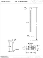 Westbrass D105K15-62 5/8" x 3/8" OD x 15" Corrugated Riser Supply Line Kit with