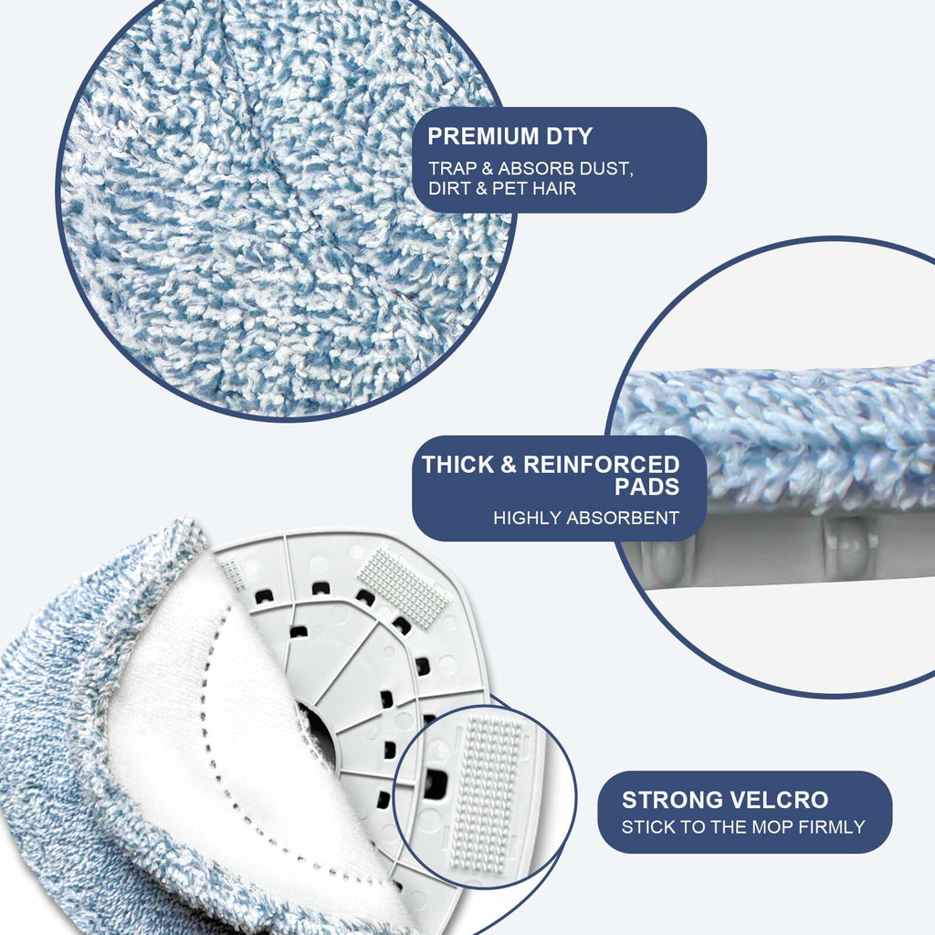 Mop Replacement Pad Set 4 Pack Spin Mop Replace Pads Refill Compatible with