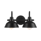 Globe Electric 63000004 3-Piece Bathroom Set, Matte Black, 15.5" 2-Light Vanity