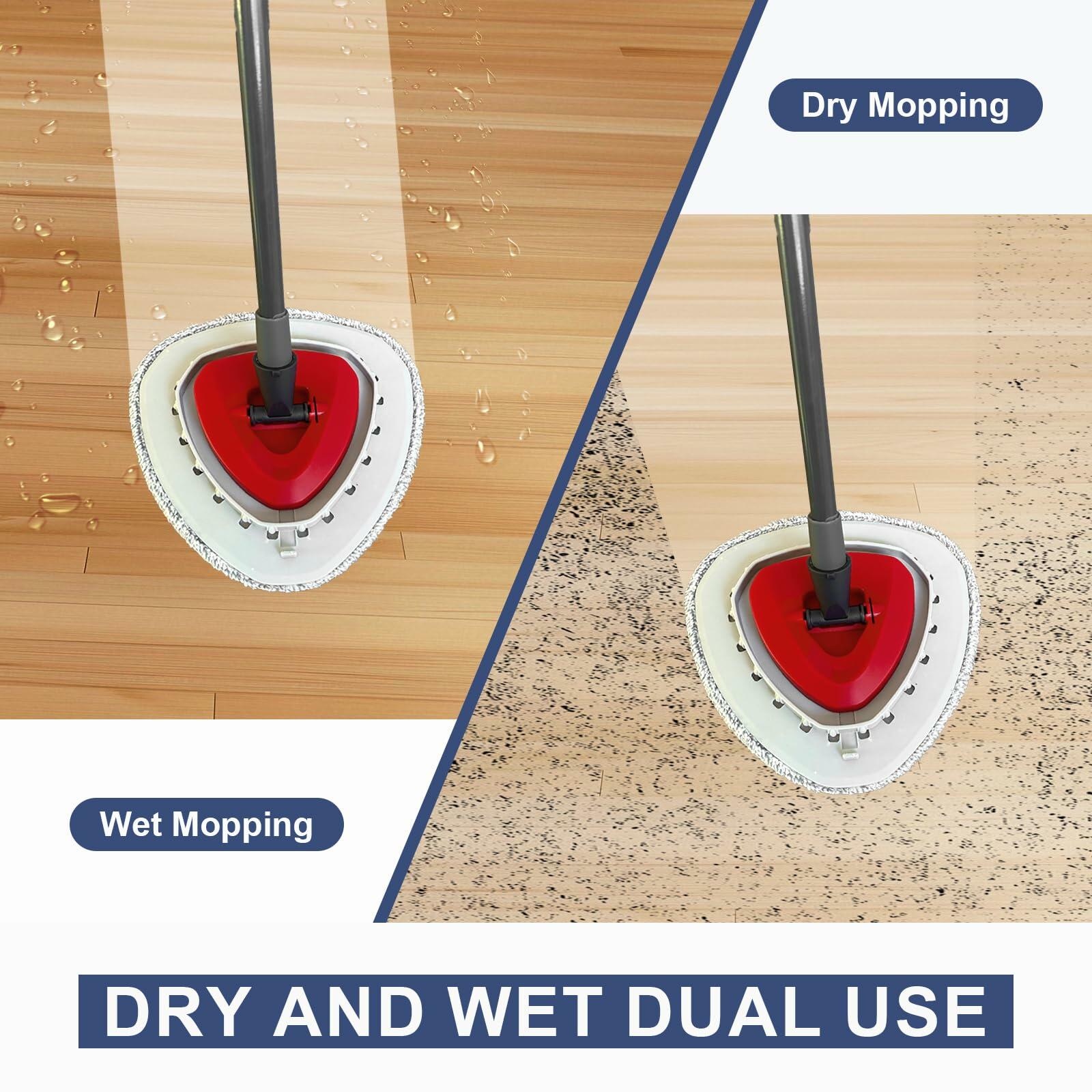 Mop Replacement Pad Set 4 Pack Spin Mop Replace Pads Refill Compatible with
