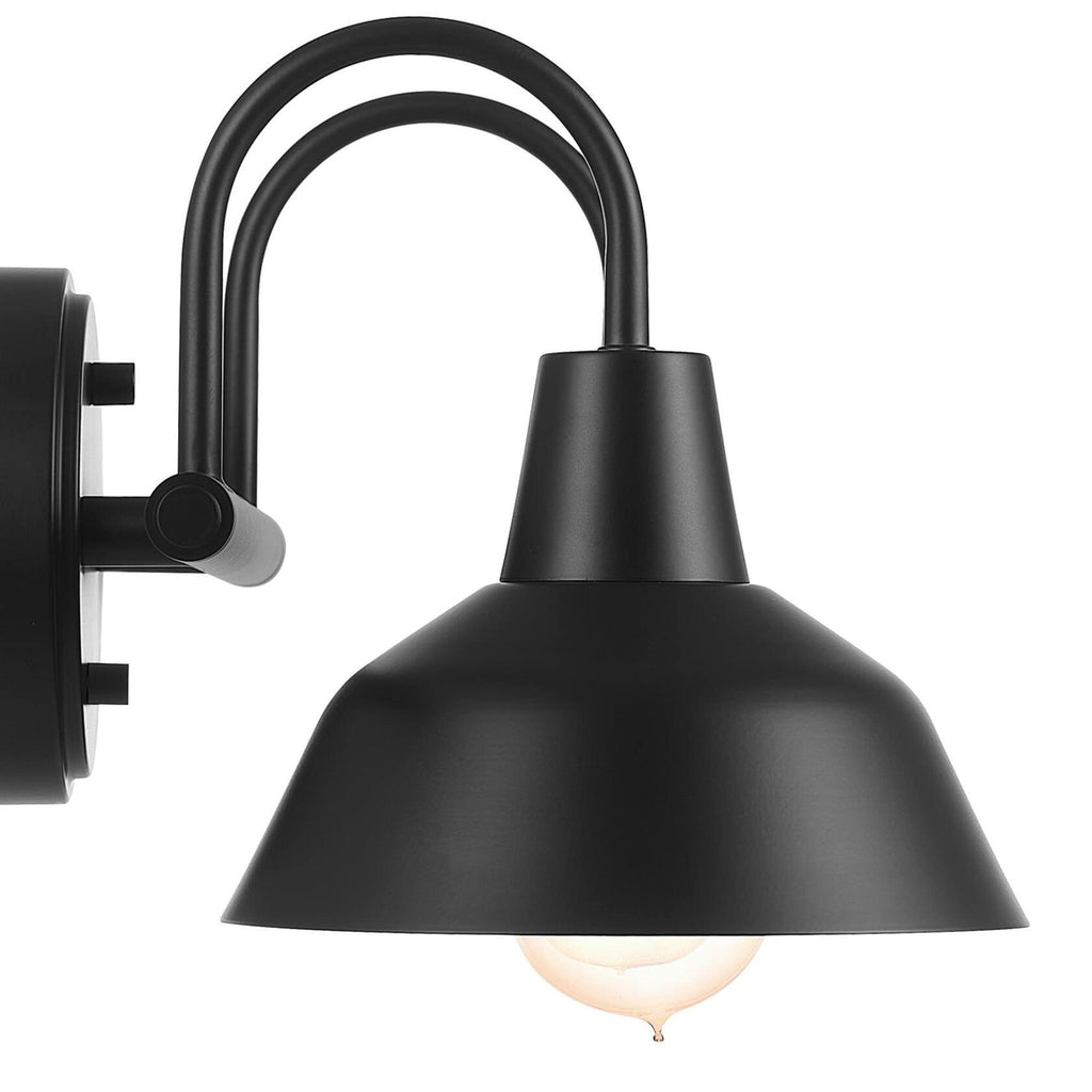 Globe Electric 63000004 3-Piece Bathroom Set, Matte Black, 15.5" 2-Light Vanity