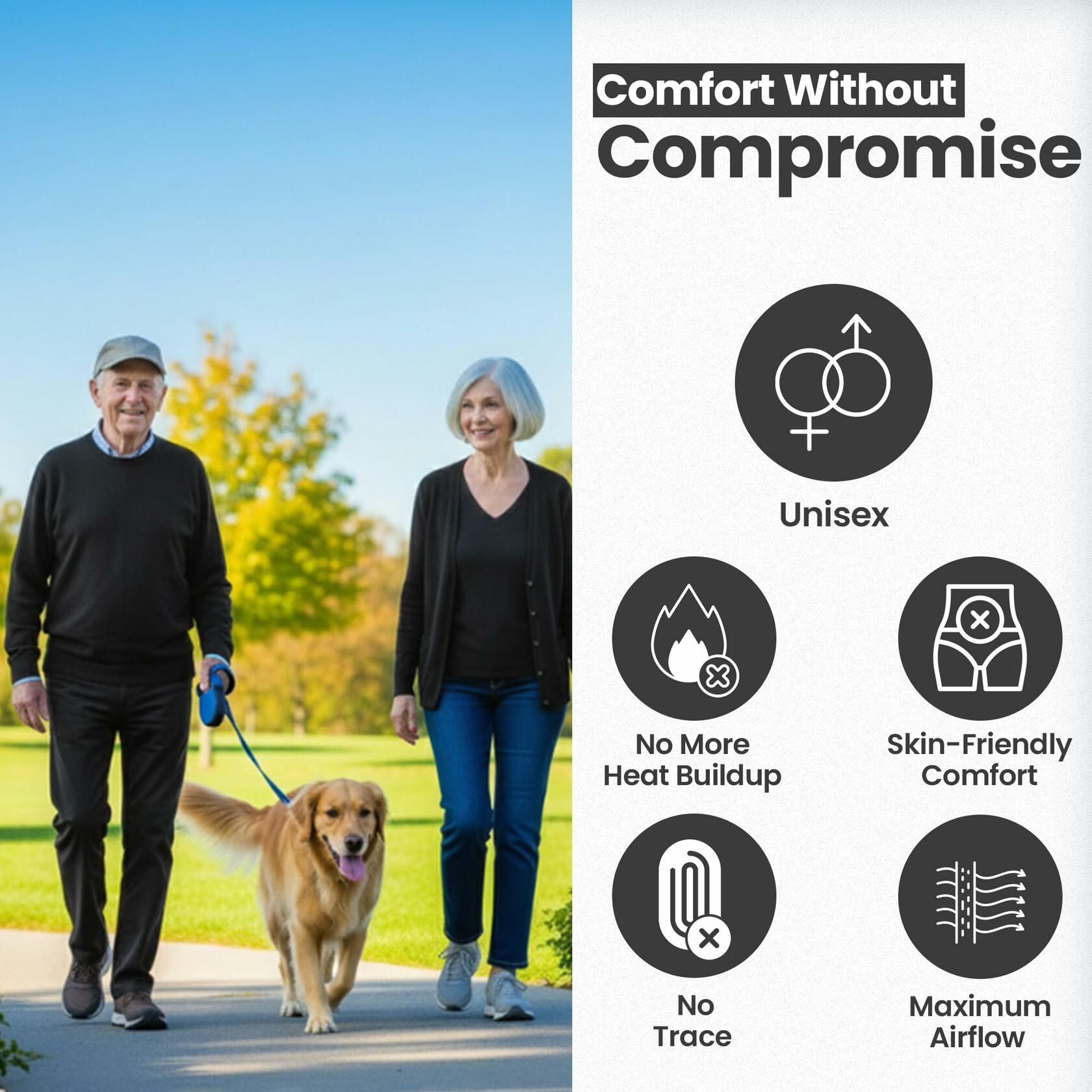 Black XL Incontinence Leak-Protection, Washable Pull-On Cover Pant, Advanced