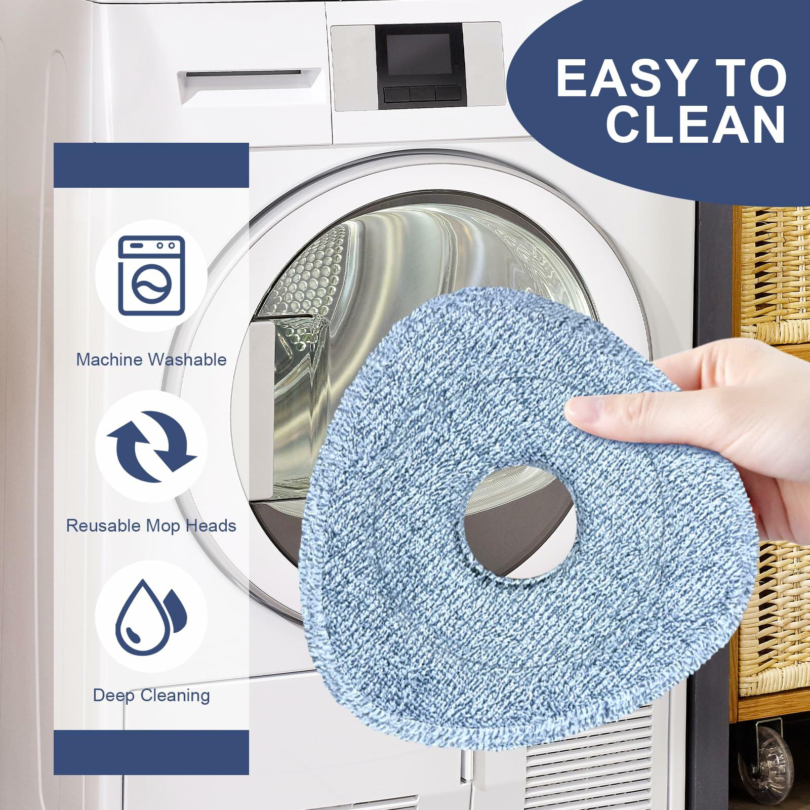 Mop Replacement Pad Set 4 Pack Spin Mop Replace Pads Refill Compatible with