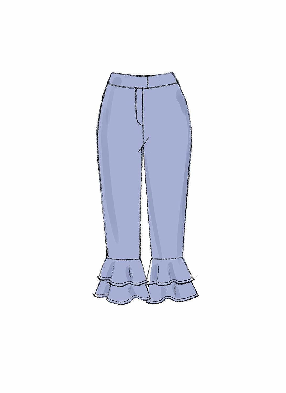 McCall's Patterns Misses Pants With Flounce Variations and Sash