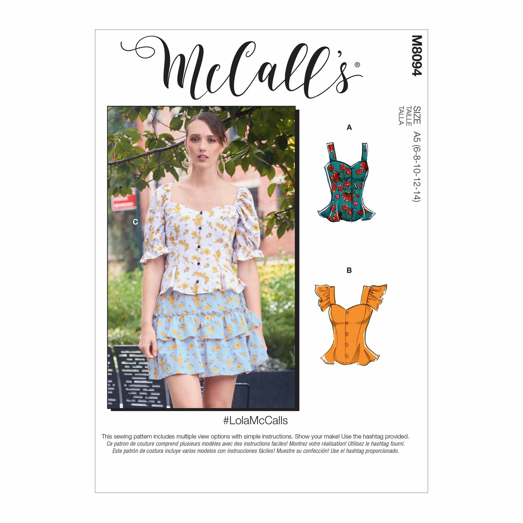 1 McCall Pattern 14-16-18-2, 14-16-18-20-22