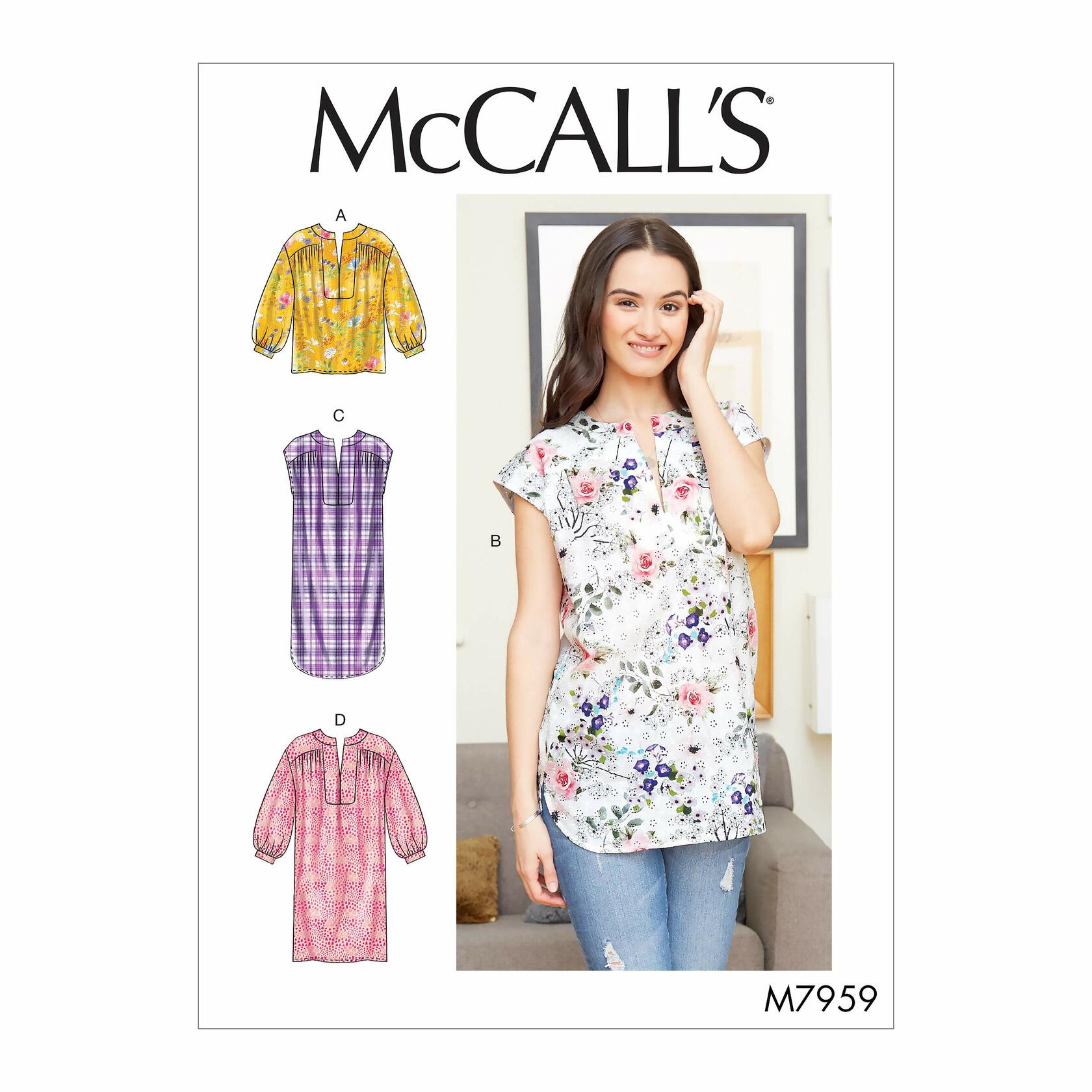 McCall Pattern Company McCall's Women's Shirt, Tunic, and Dress, Sizes 6-14