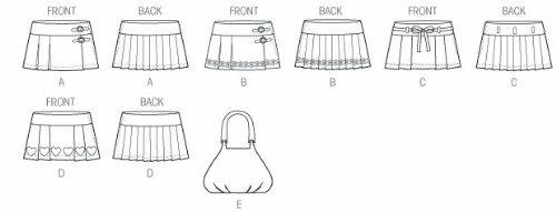 McCall Pattern Company M6784 Children's/Girls' Skirts and Purse Sewing Template,