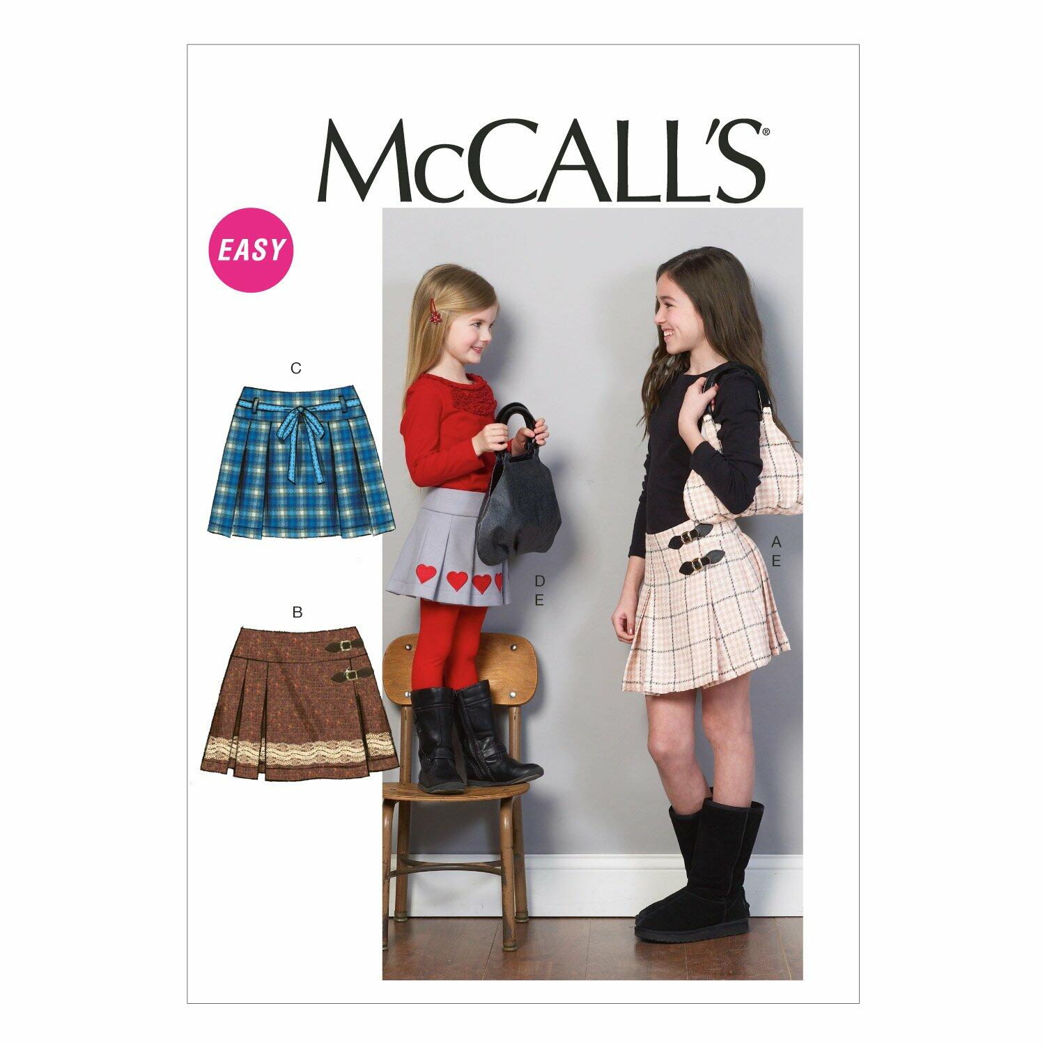 McCall Pattern Company M6784 Children's/Girls' Skirts and Purse Sewing Template,