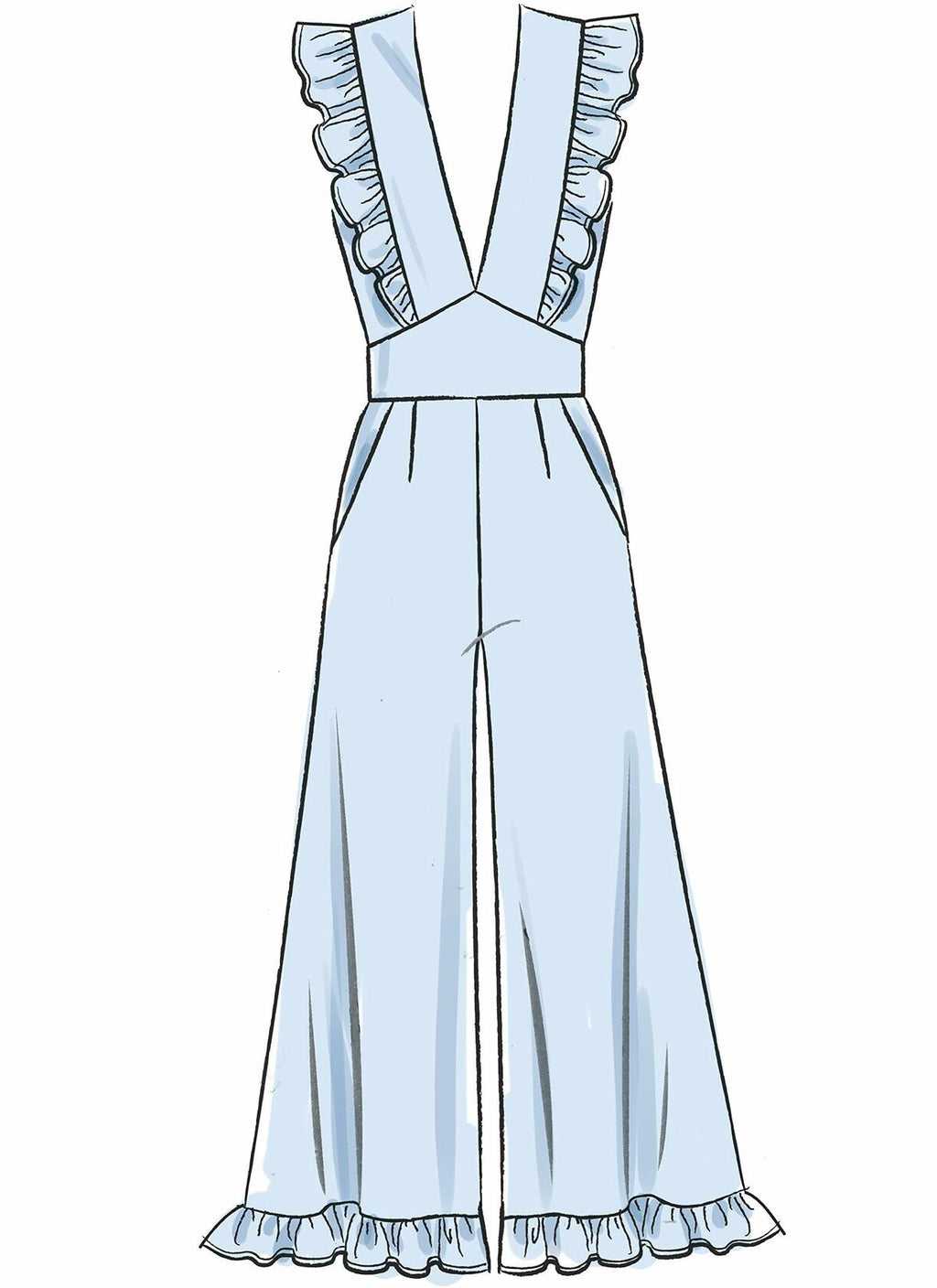 McCall Pattern Loose Fit Women's Jumpsuit, Plus Sizes 18W-24W Sewing Pattern