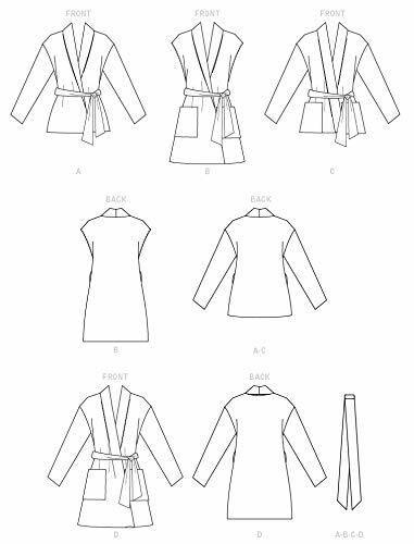 McCall's Patterns McCall's Women's Fall and Spring Fabric Belt Jacket, Sizes