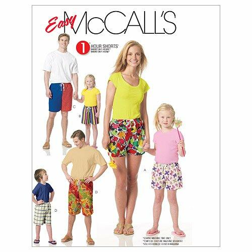 McCall's Patterns M6129 Misses'/Men's/Children's/Boys'/Girls' Shorts in 3
