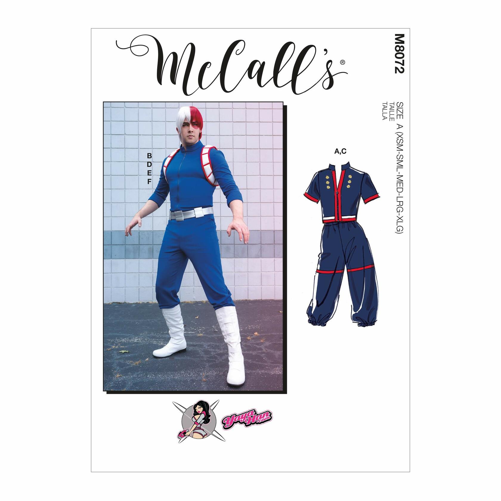 McCall Pattern X, XS-S-M-L-XL....