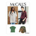 McCall Pattern McCall's Women's Loose Fitting Shirt, Plus Sizes 18W-24W. Sewing